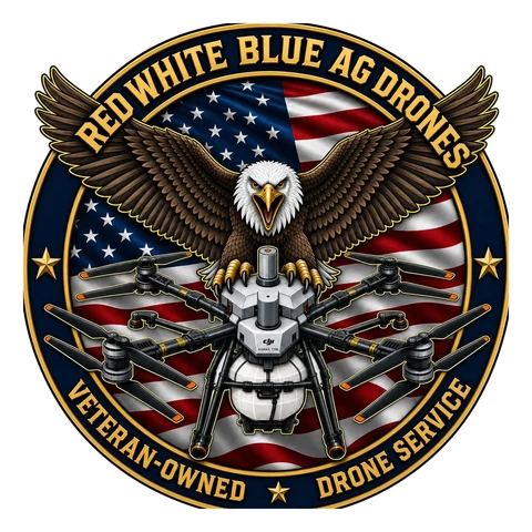 Red White Blue Ag Drones logo