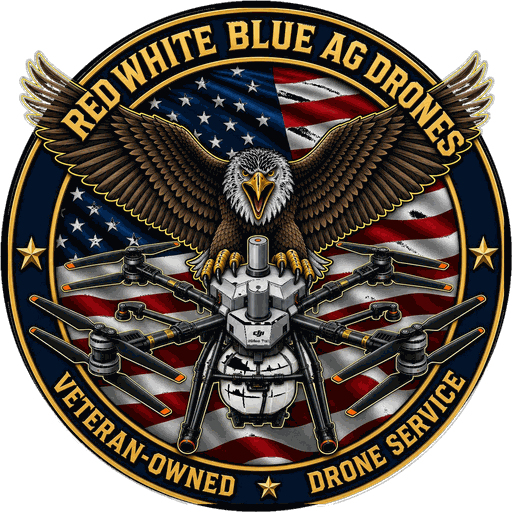 Red White Blue Ag Drones badge